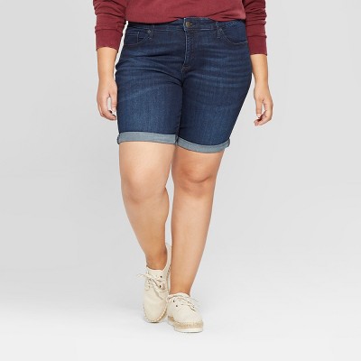 plus size bermuda jean shorts