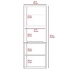 Vynxaria Bathroom Cabinet with Single Door, Two Interior Shelves, and Two External Shelves, Stylish and Functional in Black Finish - 4 of 4
