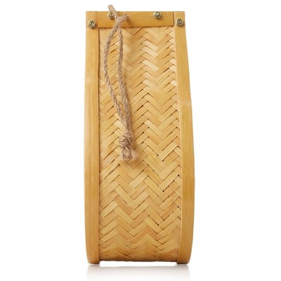 Natural Bamboo Teardrop Mason Bee House with Hanging Rope