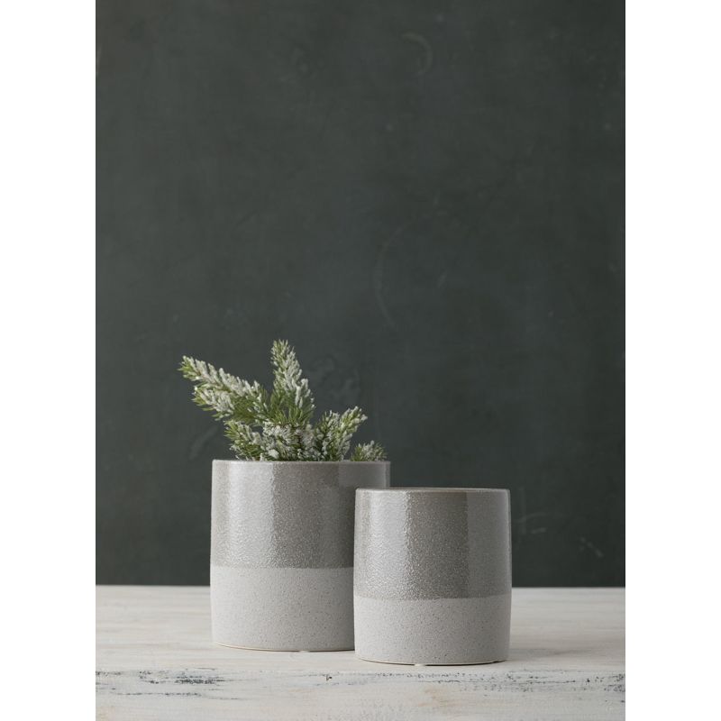 Sullivans Set of 2 Flower Vase 6.5"H & 5.5"H Gray, 2 of 5