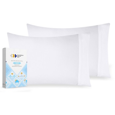 100% Cotton Pillowcase Set | 500 Thread Count Solid Sateen by California Design Den