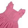 Hope & Henry Girls' Flutter Sleeve Tiered Maxi Dress with Crochet Trim, Infant - 2 of 4