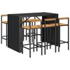 vidaXL Garden Bar Set Black - 3 of 4