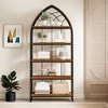 Hommoo 74.8-Inch Tall 5-Tier Industrial Bookshelf Rustic Brown - 2 of 4