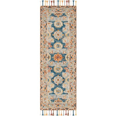 Aspen Apn110 Hand Tufted Runner Rug - Grey/navy - 2'3