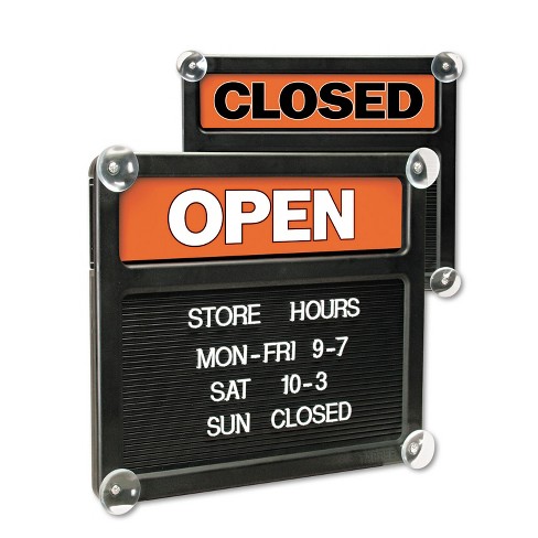 SORRY WE'RE CLOSED Business Sign hours time we are closed store signs |  Indoor/Outdoor | 17 Tall Plastic Sign