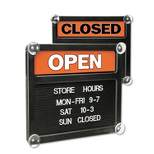 Headline Sign Double-Sided Open/Closed Sign w/Plastic Push Characters 14 3/8 x 12 3/8 3727