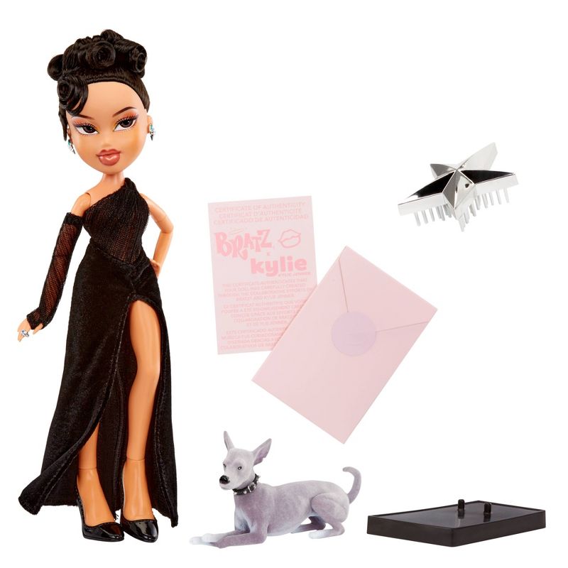 Bratz x Kylie Jenner Night Fashion Doll with Evening Gown Pet Dog and Poster, 3 of 8