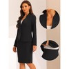 INSPIRE CHIC Women's Collarless Blazer and Formal Pencil Skirt Business Suit Set 2 Pcs - 2 of 4