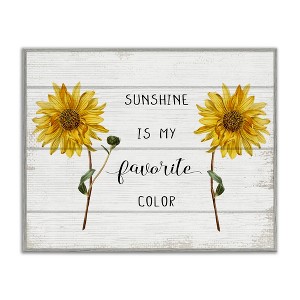 Stupell Industries Sunshine is my Favorite Color Framed Giclee Art, Gray, 30" x 24" - 1 of 4