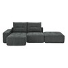 NicBex Couches for Living Room L-shape Modular Linen Sectional Sofa Couch Modern Upholstered Wide Deep Seat Convertible Couch Set - 2 of 4