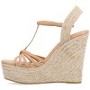 Journee Collection Womens Yara Buckle Espadrille Wedge Sandals - 2 of 4