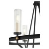 Quorum Lighting Empire 6 - Light Chandelier in  Textured Black/Aged Brass - 2 of 2