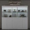 Famapy Modular Kitchen Pantry Cabinet with Light & Glass Doors - 4 of 4
