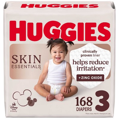 Image of Huggies Skin Essentials Luxury Diapers  - Size 3 - 168ct