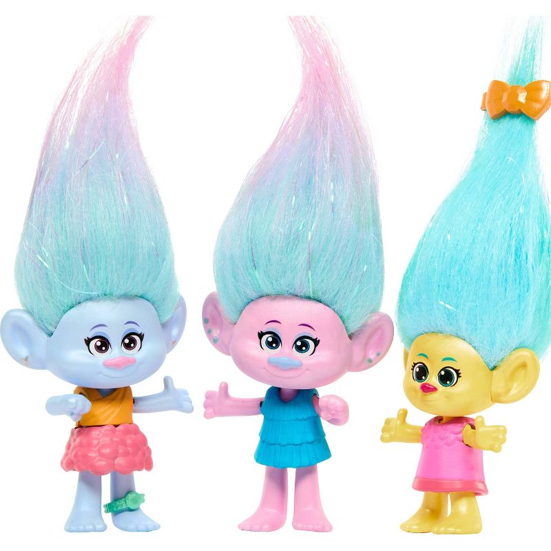 DreamWorks Trolls Band Together Shimmer Party Multipack with 5 Small Dolls &#38; 2 Hair Accessories, 4 of 7