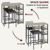 Dining Table Set for 2, Counter Height Kitchen Table and Chairs, Bar Table Set with 2 Upholstered Bar Stools - 2 of 4