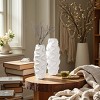 FURNIinspire Decorative Vases Handcrafted Flower Vase Table Vase Vintage Living Room Decor Home Plants Decoration, White, 6.25"*6.25"*17.5" - 4 of 4