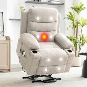 Lift Recliner Chair with Massage & Heat, Oversized Power Recliners, Home Theater Seat with 2 Cup Holders Side, Glider Reclining Single Sofa Chair - 1 of 4