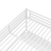 TopComfy Beds Metal Queen Size Loft Bed Frame with Built in Wardrobe with Desk and Storage Shelves for Bedroom, White, 63"*68.9"*95.68" - 3 of 4