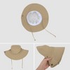 Anna-Kaci Foldable Wide Brim Bucket Hat with Chin Strap for Sun Protection and Outdoor Hiking Travel Beach Adventures - 4 of 4
