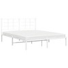 vidaXL Metal Bed Frame with Headboard White 59.1 in.x78.7 in. - 4 of 4