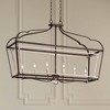 Minka Lavery Dark Rubbed Aged Silver Linear Pendant Chandelier 36" Wide Industrial 6-Light Fixture for Kitchen Island Dining Room - 2 of 2
