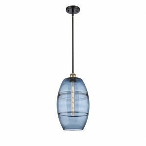 Vaz - 1 Light Stem Hung Mini Pendant In Industrial Style-18.5 Inches Tall and 10 Inches Wide - 1 of 1