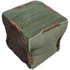 Moti Andy Pouf Upholstered in Green Fabric - 4 of 4