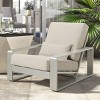 Modern Aluminum Patio Club Chair with Cushion,Rust Resistant Outdoor Accent Chair,Lounge Armchair Garden or Balcony-Cuddlewood - 3 of 4