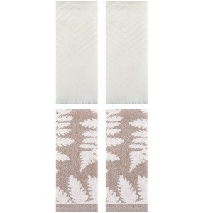 REGALWOVEN 4 Pcs Cotton Soft Absorbent Decorative Hand Towels for Bathroom Kitchen 13 x 29 Inch - 1 of 4