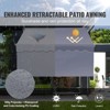 VEVOR Manual Retractable Awning, 78" Outdoor Retractable Patio Awning Sunshade Shelter, Patio Door Window Awning Canopy with 39" Sun Shade Curtain - 3 of 4