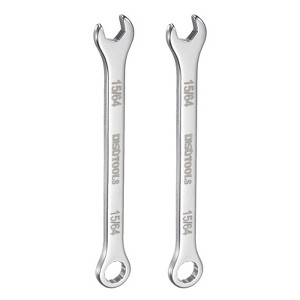 Unique Bargains 30Cr13 Stainless Steel Auto Repair Offset 12-Point Box End and 15° Angled Combination Wrenches 2 Pcs - 1 of 4