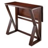 29" 3pc Harrington Set Drop Leaf Dining Table Set with Cushion Seat Wood/Walnut/Black - Winsome - image 3 of 4
