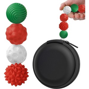 Portable Silicone Stress Balls 4-Pack, Sensory Fidget Toys for Calming, Ideal for Travel, Anxiety Relief - 1 of 4