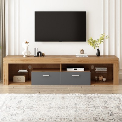 Bella Depot TV Stands for TVs up to 80", LED Light Entertainment Center, Media Console