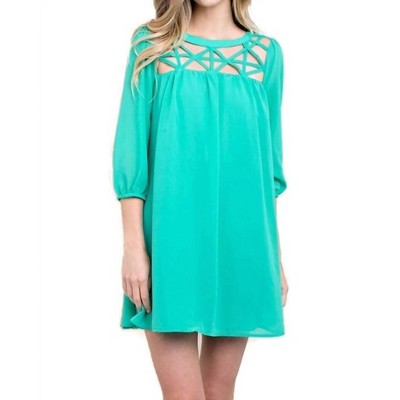 Women's Lattice Baby Doll Dress - KORI