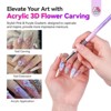 Saviland Kolinsky Sculpture Brush Kit: 2/4/5 Size Gradient-Handle 3D Design Brushes - Salon Performance Acrylic System - 4 of 4