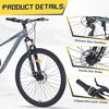 RISOKEYS 27.5 Inch Adult Mountain Bicycle,Wheels Front Suspension Mountain Trail Bike,Steel Frame & 8 Speed Dual Disc Brake for Commuter City, - 4 of 4