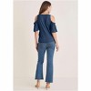 VENUS Womens Cold Shoulder Wrap Blouse - 3 of 4