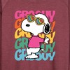 Women's - Peanuts - Groovy Stacked Lightweight French Terry Wide Neck Long Sleeve Shirt - 2 of 4