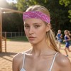Unique Bargains Flexible Sport Headband Rose Red 1 Pc - 2 of 4