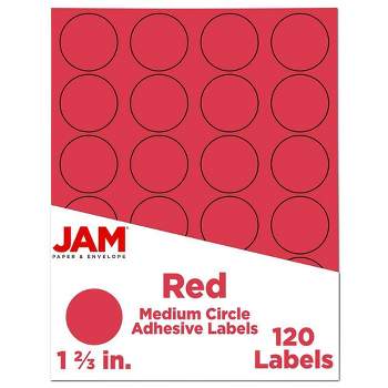 JAM Paper Circle Sticker Seals 1 2/3" 120ct