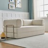 74" Modern 3-Seater Corduroy Sofa Bed with Tri-Fold Design, Ergonomic Comfort & Easy Assembly for Compact Living Rooms and Apartments - 3 of 4
