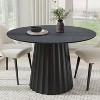 Dovelina Mid-Century Wood Round Dining Table Kitchen Table Dining Room Table for 4 People - 46", Black - 2 of 4