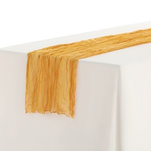 Unique Bargains Thanksgiving Wedding Party Decorations Cheesecloth Table Runner 6 Pcs - 1 of 4