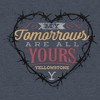 Women's Yellowstone My Tomorrows Are All Yours Barbwire Heart Racerback Tank Top - 2 of 4