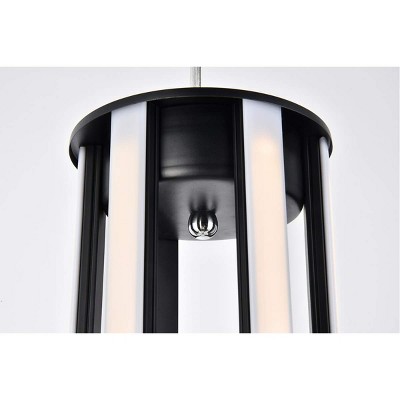 Dahlia Black Aluminum LED Pendant Light