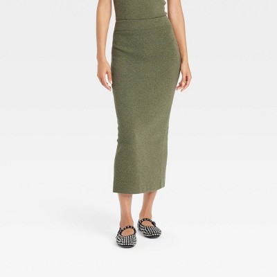 Women's Midi Boucle Sweater Skirt - A New Day™