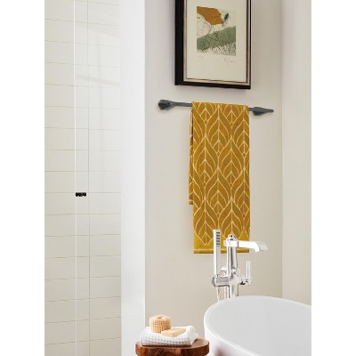 Matte Black 24-Inch Wall Mounted Towel Bar